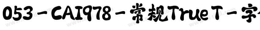 053-CAI978-常规True T字体转换